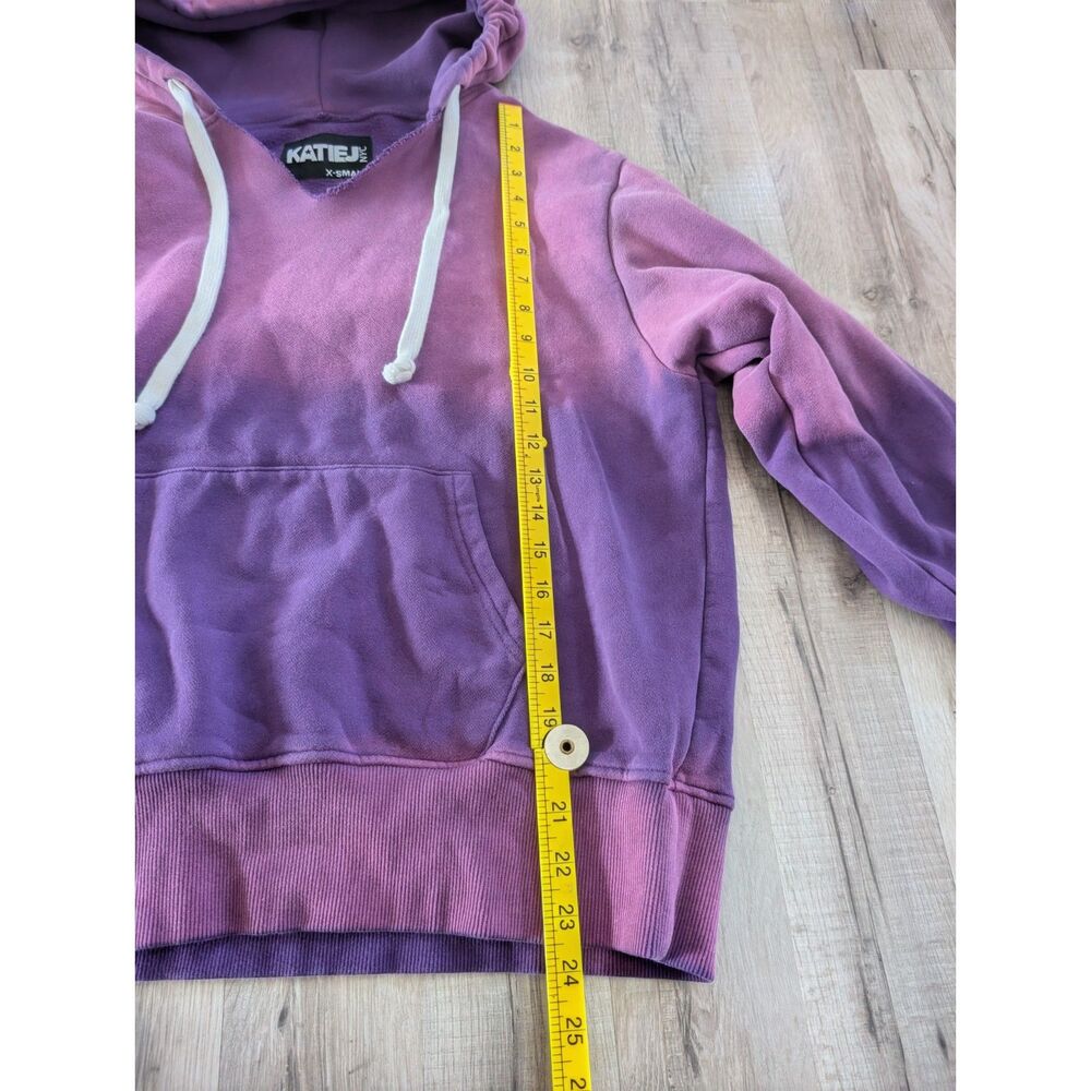 Katie J NYC Purple Ombre Hoodie Sweatshirt, XS (B6) - Picture 4 of 4